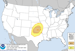 Rare February 30% outlook issued for Sunday